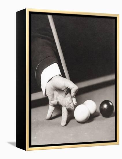 Billiards World Champion Willie Hoppe's Hand Was Insured for $100,000-null-Framed Stretched Canvas