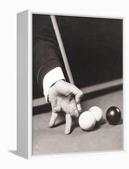 Billiards World Champion Willie Hoppe's Hand Was Insured for $100,000-null-Framed Stretched Canvas