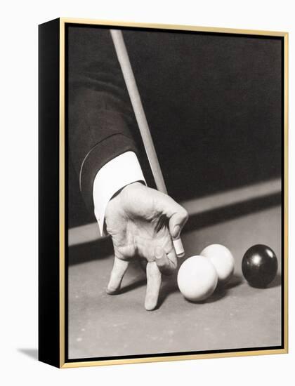 Billiards World Champion Willie Hoppe's Hand Was Insured for $100,000-null-Framed Stretched Canvas