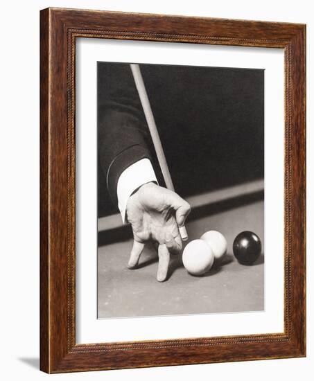 Billiards World Champion Willie Hoppe's Hand Was Insured for $100,000-null-Framed Photo