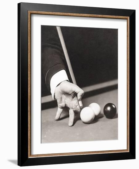 Billiards World Champion Willie Hoppe's Hand Was Insured for $100,000-null-Framed Photo