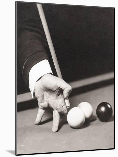 Billiards World Champion Willie Hoppe's Hand Was Insured for $100,000-null-Mounted Photo