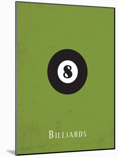 Billiards-null-Mounted Art Print