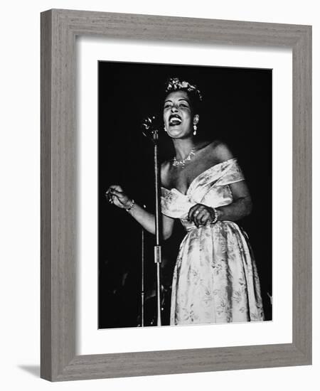 Billie Holiday (1915-59) (B/W Photo)-American Photographer-Framed Giclee Print