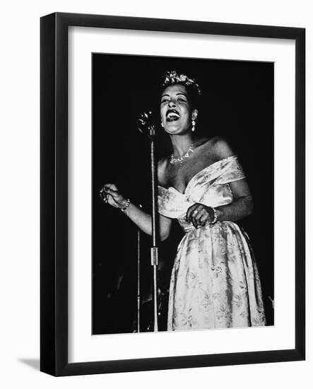 Billie Holiday (1915-59) (B/W Photo)-American Photographer-Framed Giclee Print