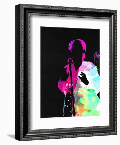 Billie Holiday Watercolor-Lana Feldman-Framed Premium Giclee Print