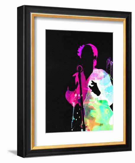 Billie Holiday Watercolor-Lana Feldman-Framed Premium Giclee Print