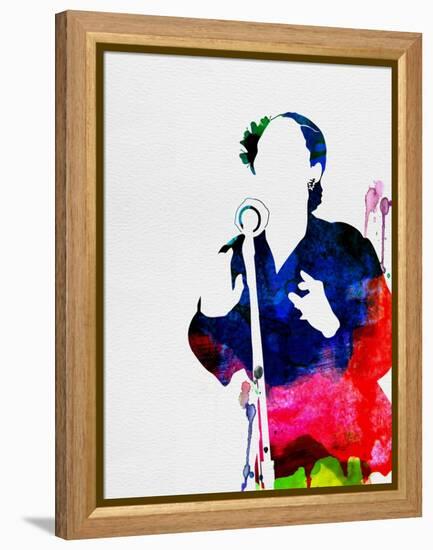Billie Holiday Watercolor-Lana Feldman-Framed Stretched Canvas