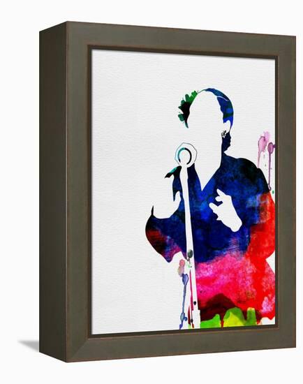 Billie Holiday Watercolor-Lana Feldman-Framed Stretched Canvas