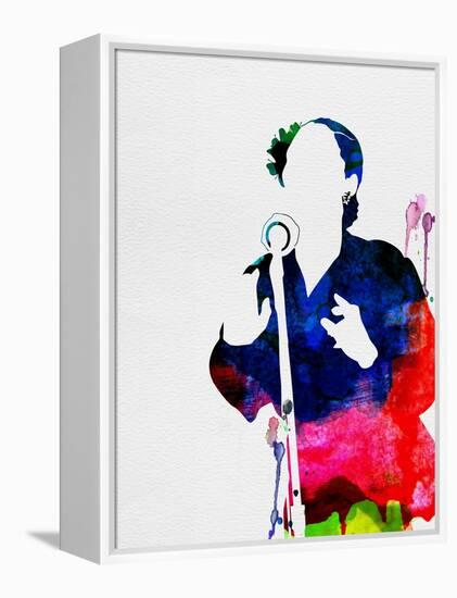 Billie Holiday Watercolor-Lana Feldman-Framed Stretched Canvas