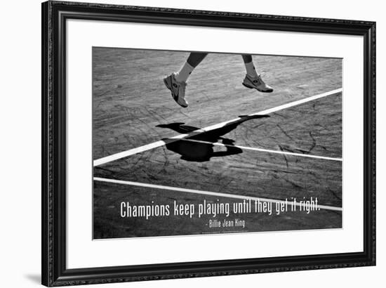 Billie Jean King Champions Quote Poster-null-Framed Photo