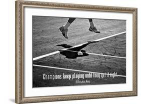 Billie Jean King Champions Quote-null-Framed Photo
