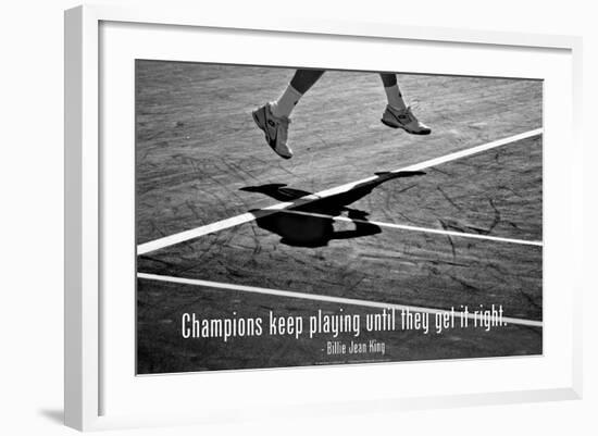 Billie Jean King Champions Quote-null-Framed Photo