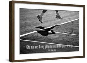 Billie Jean King Champions Quote-null-Framed Photo