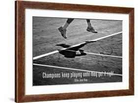 Billie Jean King Champions Quote-null-Framed Photo