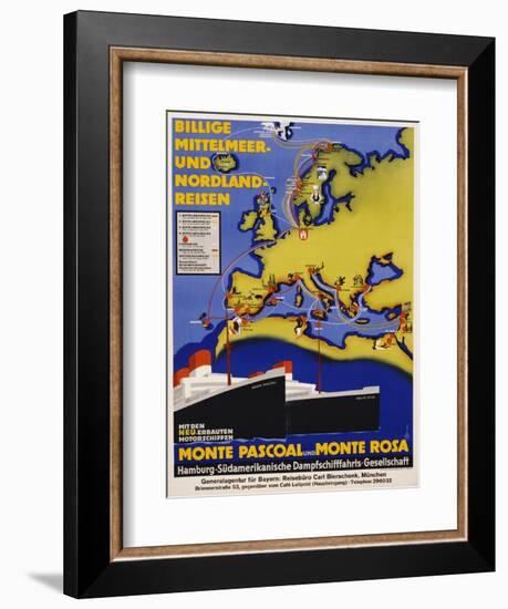 Billige Mittelmeer Und Nordland-Reisen Poster-null-Framed Giclee Print