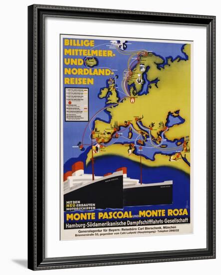 Billige Mittelmeer Und Nordland-Reisen Poster-null-Framed Giclee Print