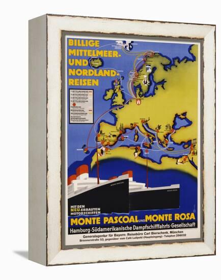 Billige Mittelmeer Und Nordland-Reisen Poster-null-Framed Premier Image Canvas