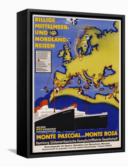 Billige Mittelmeer Und Nordland-Reisen Poster-null-Framed Premier Image Canvas