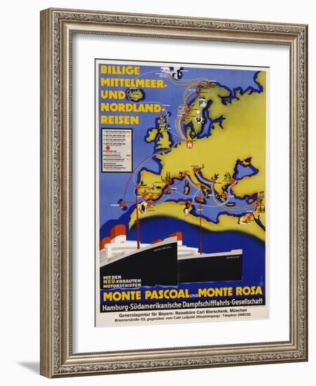 Billige Mittelmeer Und Nordland-Reisen Poster-null-Framed Giclee Print