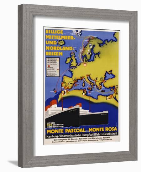 Billige Mittelmeer Und Nordland-Reisen Poster-null-Framed Giclee Print