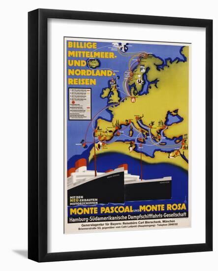 Billige Mittelmeer Und Nordland-Reisen Poster-null-Framed Giclee Print