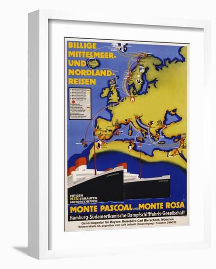 Billige Mittelmeer Und Nordland-Reisen Poster-null-Framed Giclee Print