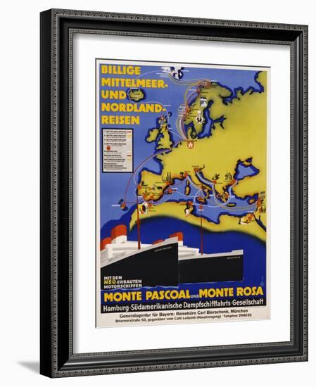 Billige Mittelmeer Und Nordland-Reisen Poster-null-Framed Giclee Print