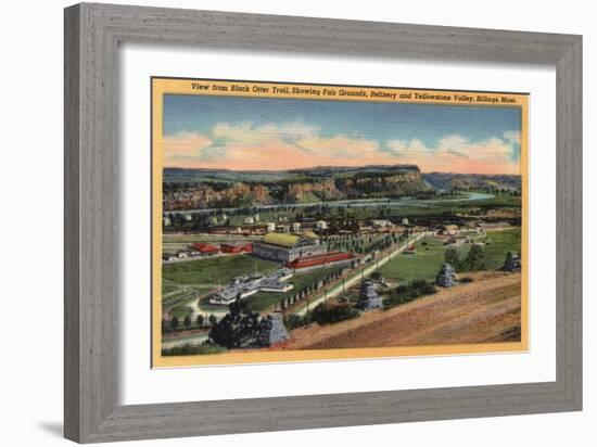 Billings, Montana - Black Otter Trail, Fair Grounds, Refinery-Lantern Press-Framed Art Print