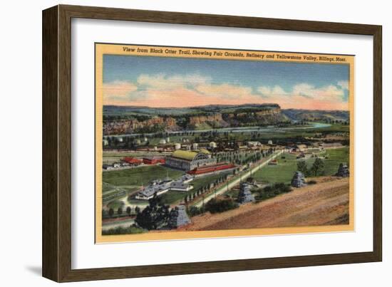 Billings, Montana - Black Otter Trail, Fair Grounds, Refinery-Lantern Press-Framed Art Print