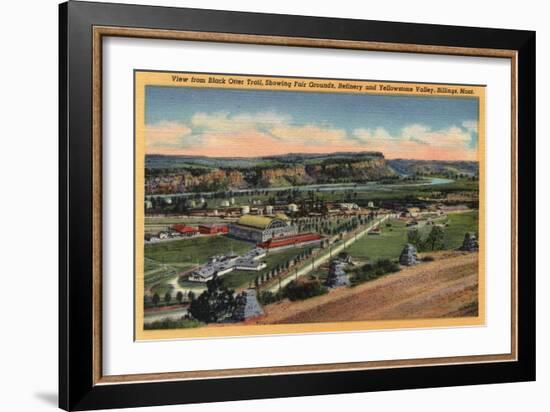 Billings, Montana - Black Otter Trail, Fair Grounds, Refinery-Lantern Press-Framed Art Print