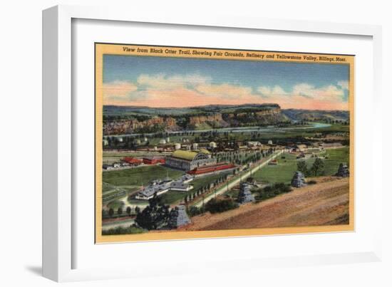 Billings, Montana - Black Otter Trail, Fair Grounds, Refinery-Lantern Press-Framed Art Print