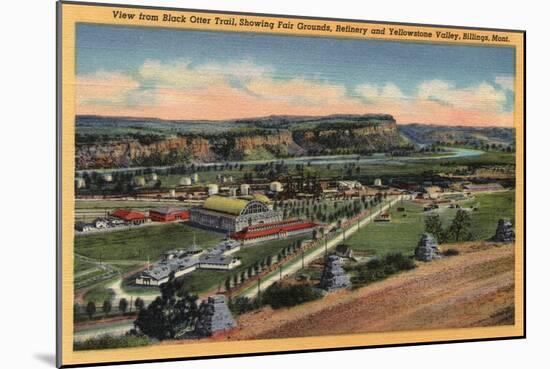 Billings, Montana - Black Otter Trail, Fair Grounds, Refinery-Lantern Press-Mounted Art Print