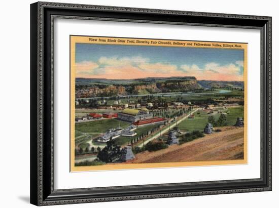 Billings, Montana - Black Otter Trail, Fair Grounds, Refinery-Lantern Press-Framed Art Print