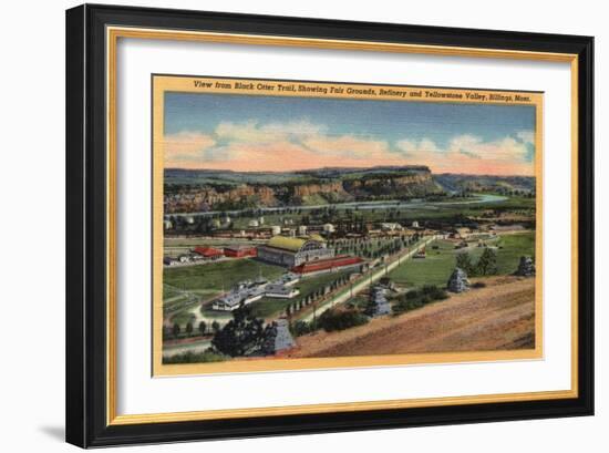 Billings, Montana - Black Otter Trail, Fair Grounds, Refinery-Lantern Press-Framed Art Print