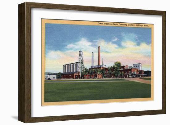 Billings, Montana - Great Western Sugar Company Factory-Lantern Press-Framed Art Print