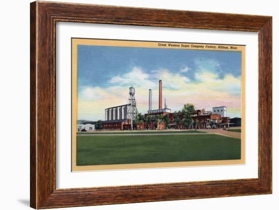 Billings, Montana - Great Western Sugar Company Factory-Lantern Press-Framed Art Print