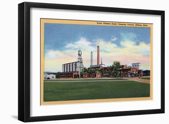 Billings, Montana - Great Western Sugar Company Factory-Lantern Press-Framed Art Print