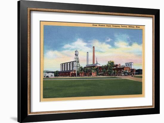 Billings, Montana - Great Western Sugar Company Factory-Lantern Press-Framed Art Print