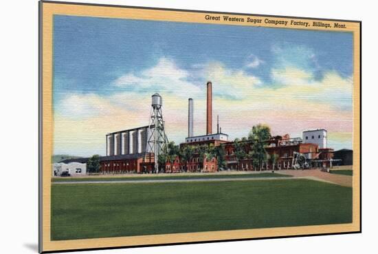 Billings, Montana - Great Western Sugar Company Factory-Lantern Press-Mounted Art Print