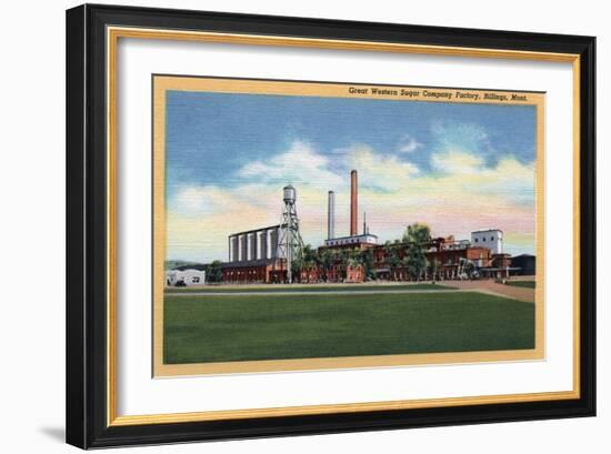 Billings, Montana - Great Western Sugar Company Factory-Lantern Press-Framed Art Print