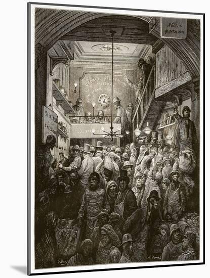 Billingsgate - Early Morning, from 'London, a Pilgrimage', Written by William Blanchard Jerrold-Gustave Doré-Mounted Giclee Print