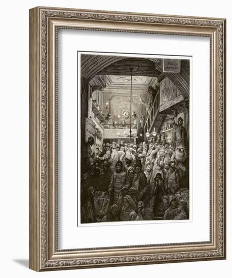 Billingsgate - Early Morning, from 'London, a Pilgrimage', Written by William Blanchard Jerrold-Gustave Doré-Framed Giclee Print