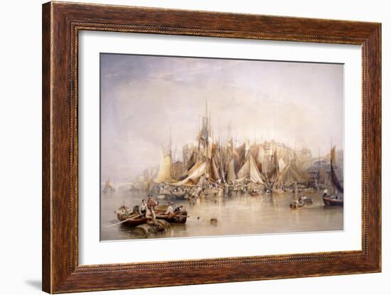 Billingsgate, First Day of Oysters, Early Morning, 1843-Edward Duncan-Framed Giclee Print