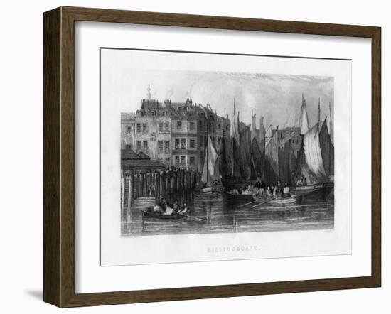 Billingsgate, London, 19th Century-J Woods-Framed Giclee Print