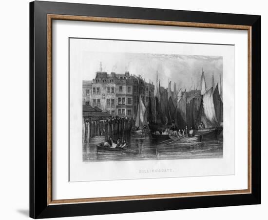 Billingsgate, London, 19th Century-J Woods-Framed Giclee Print