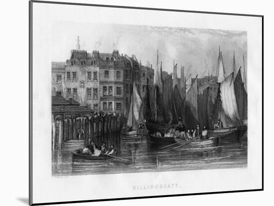 Billingsgate, London, 19th Century-J Woods-Mounted Giclee Print
