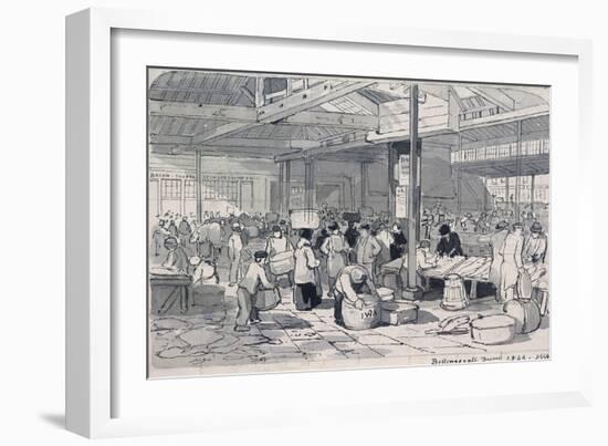 Billingsgate Market, London, 1849-null-Framed Giclee Print