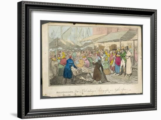 Billingsgate "Tom and Bob" at Billingsgate Market Taking in the Sights-Henry Thomas Alken-Framed Art Print