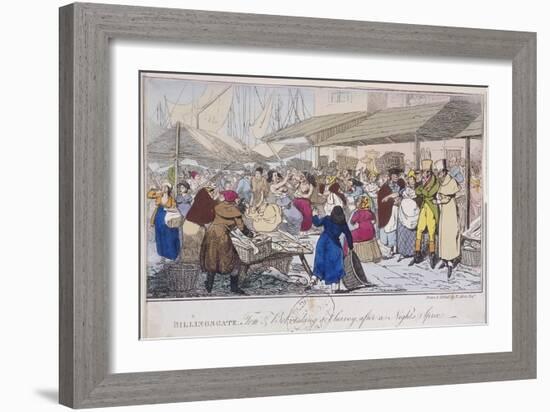 Billingsgate: Tom and Bob Taking a Survey after a Nights' Spree, London, 1820-Henry Thomas Alken-Framed Giclee Print